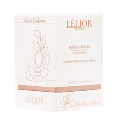 Roses Vanille Fragrance Room Spray - Front and Left Side Product Package View | 50mL | Lèlior de Paris