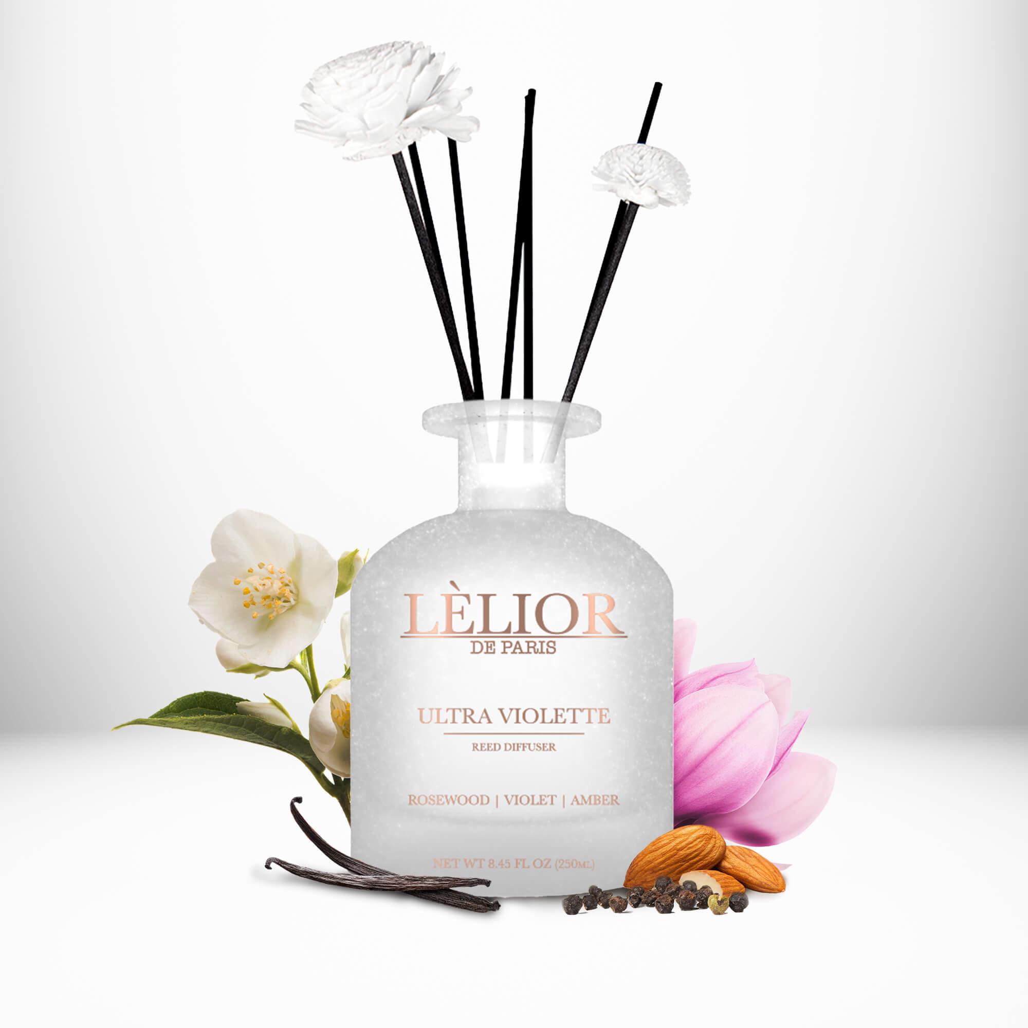 Ultra Violette Reed Diffuser with notes | 150mL | Lèlior de Paris