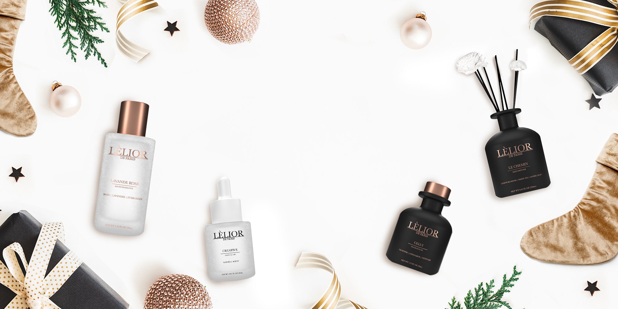 Stocking Stuffers Banner | Lèlior House of Fragrance