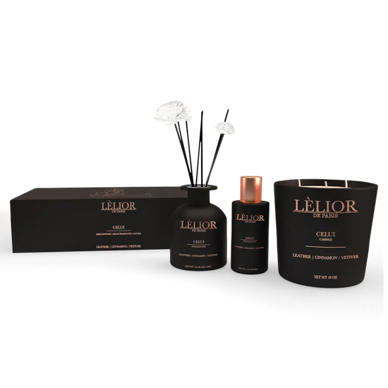 Celui Gift Set - Candle + Reed Diffuser + Fragrance Spray